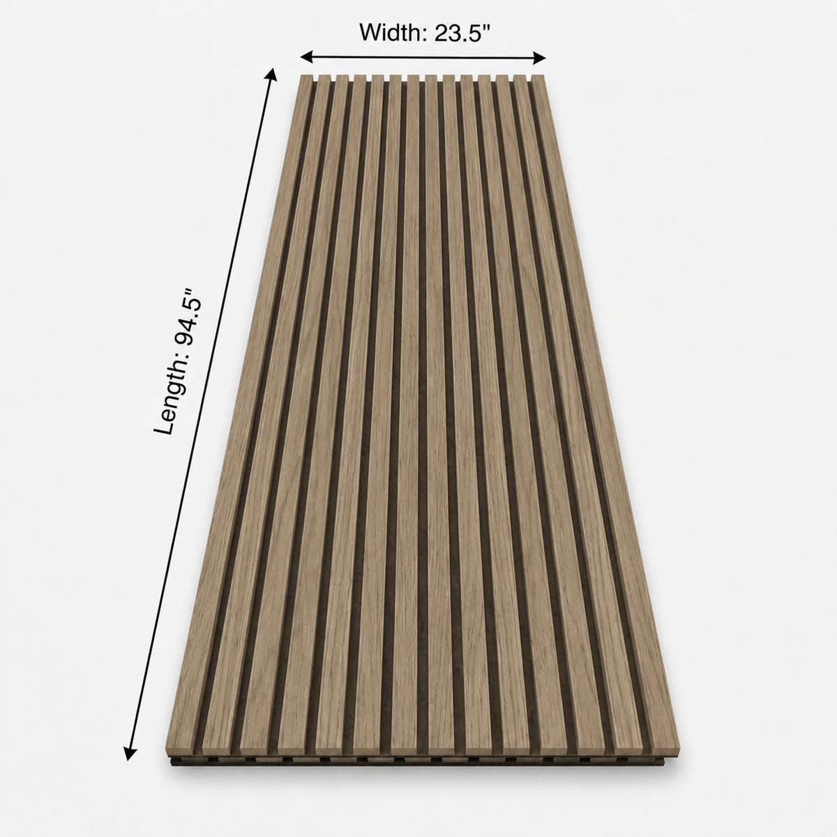 Ash Wood Acoustic Slat Wall Panel | Premium 3-Sided Veneer | Sound-Absorbing - Wall Forma