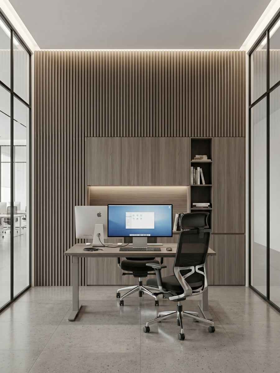 Ash Wood WPC Fluted 3D Wall Panels |  42.9 sq. ft./Box