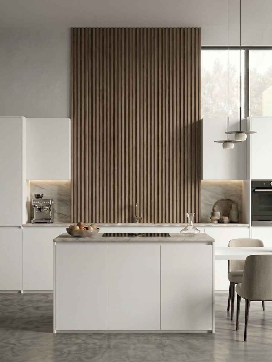 Ash Wood WPC Fluted 3D Wall Panels |  42.9 sq. ft./Box