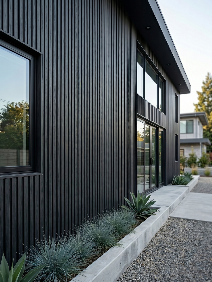 Black Premium Composite Exterior Cladding Boards - Wall Forma
