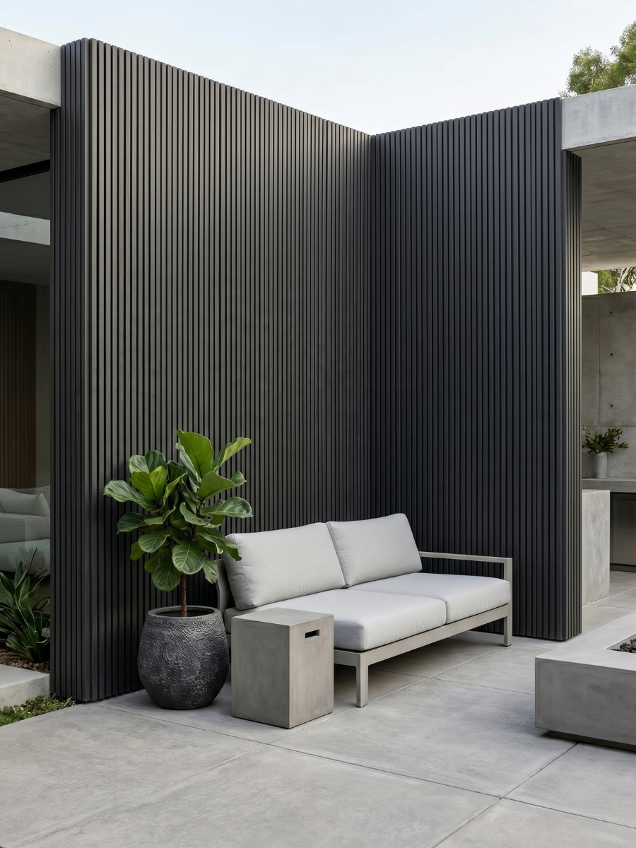 Black Premium Composite Exterior Cladding Boards - Wall Forma