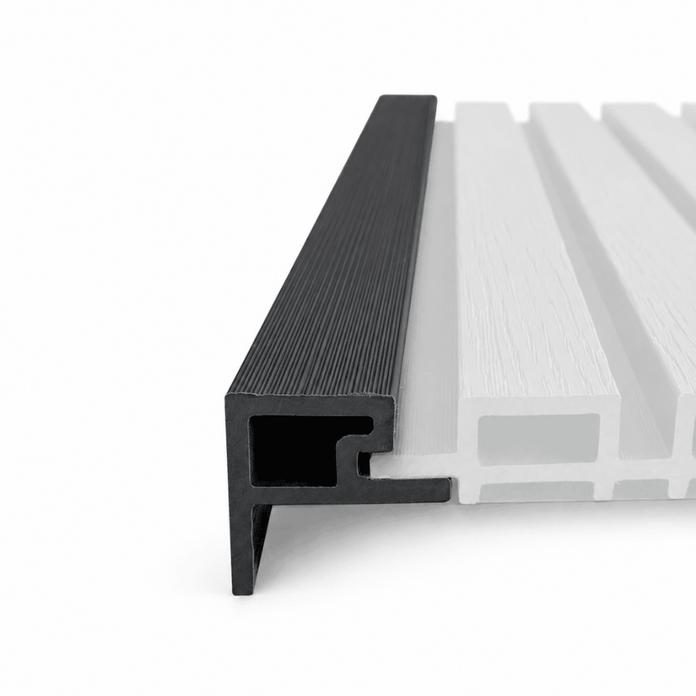 2.6M Black Ash WPC Cladding Starter Trim