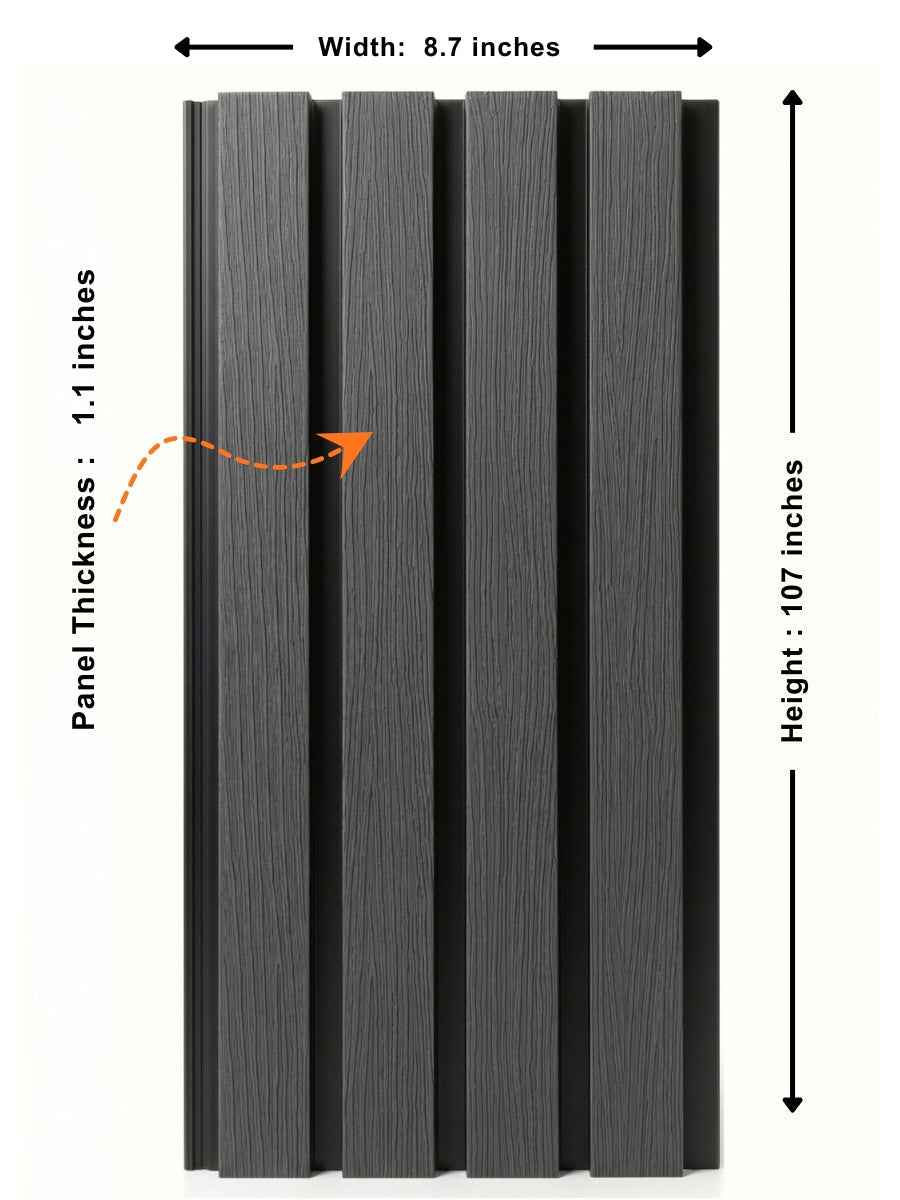 Gray With Black Premium Composite Exterior Cladding Boards