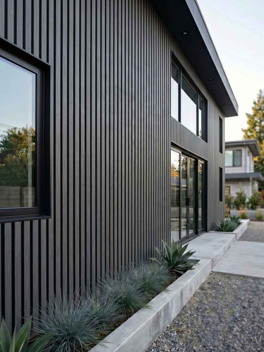 Gray With Black Premium Composite Exterior Cladding Boards