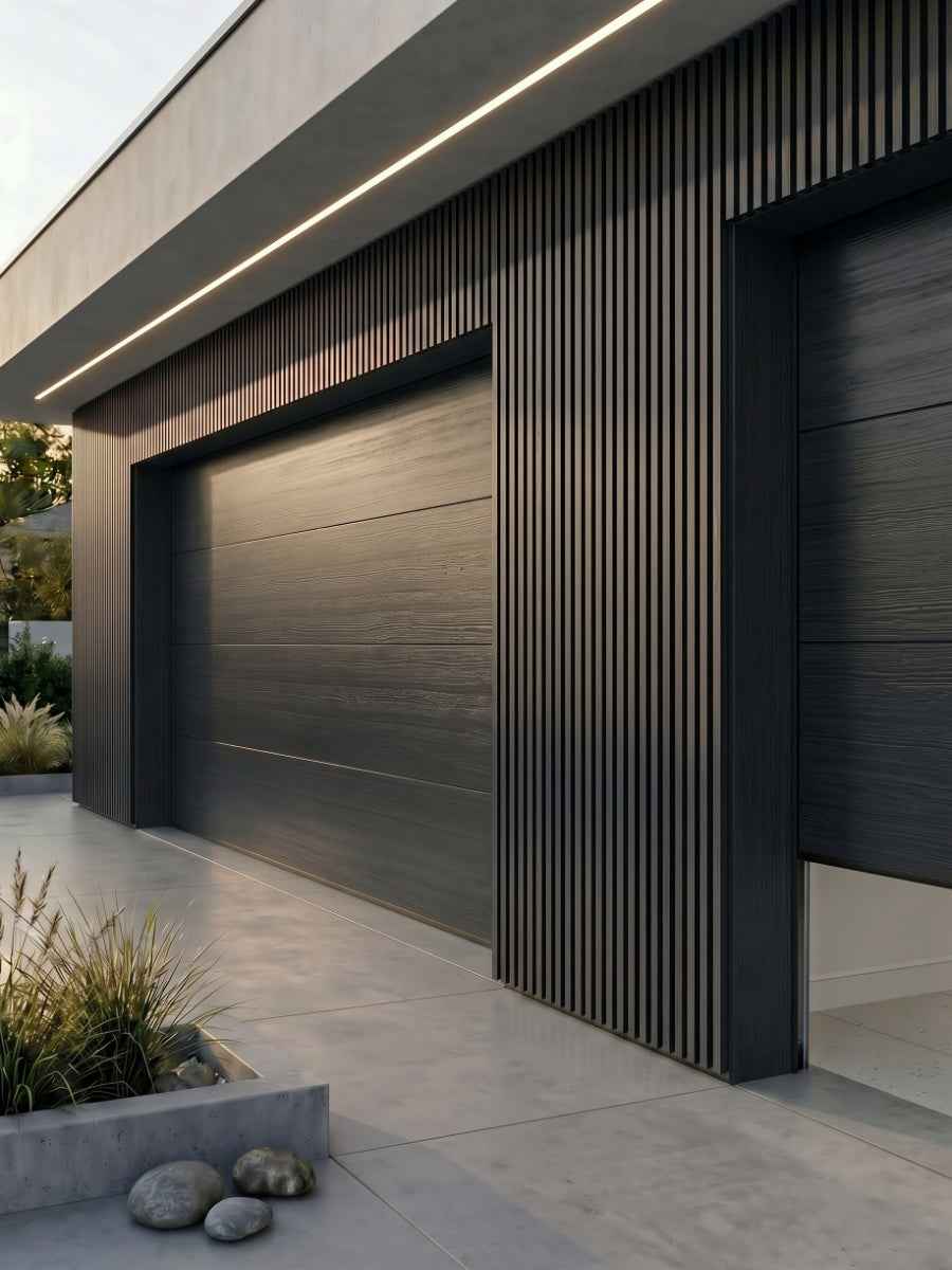 Gray With Black Premium Composite Exterior Cladding Boards