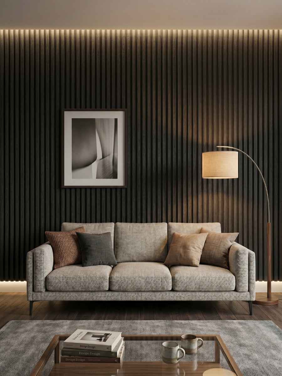 Blackwood WPC Fluted 3D Wall Panels |  42.9 sq. ft./Box