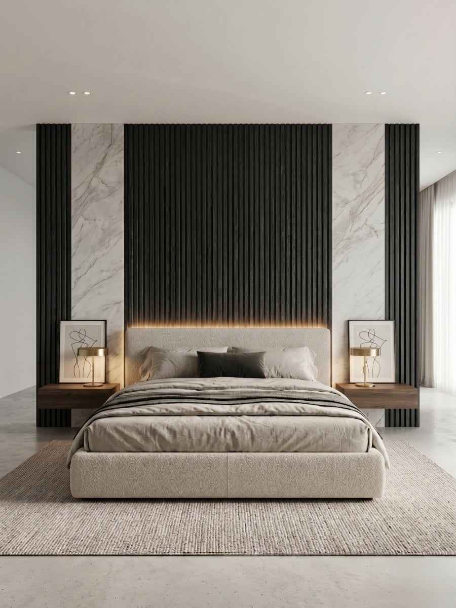 Blackwood WPC Fluted 3D Wall Panels |  42.9 sq. ft./Box