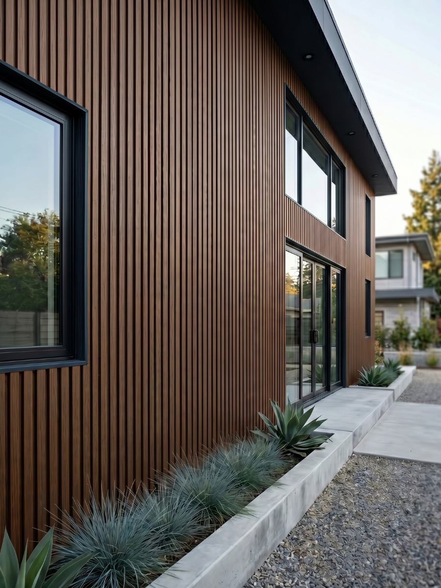Brown Premium Composite Exterior Cladding Boards - Wall Forma