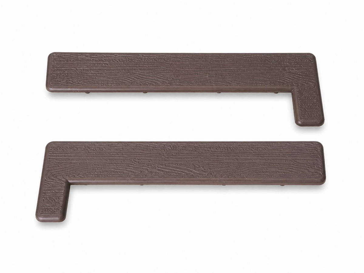 Brown Composite Decking Step End Caps (Pack of 5 pairs)