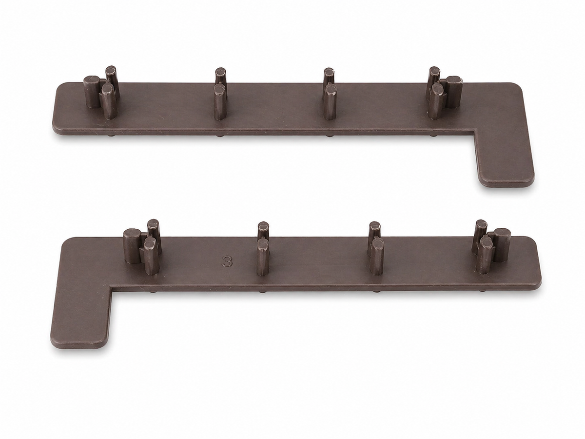 Brown Composite Decking Step End Caps (Pack of 5 pairs) - Wall Forma