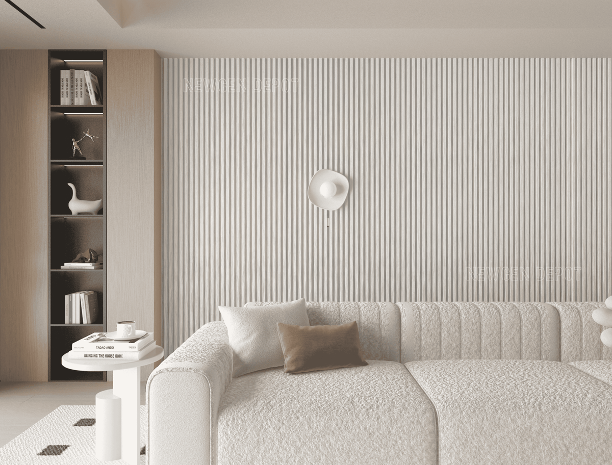 10-Pack Premium Solid Colors WPC Fluted 3D Wall Paneling | 42.9 sq. ft./Box - Wall Forma