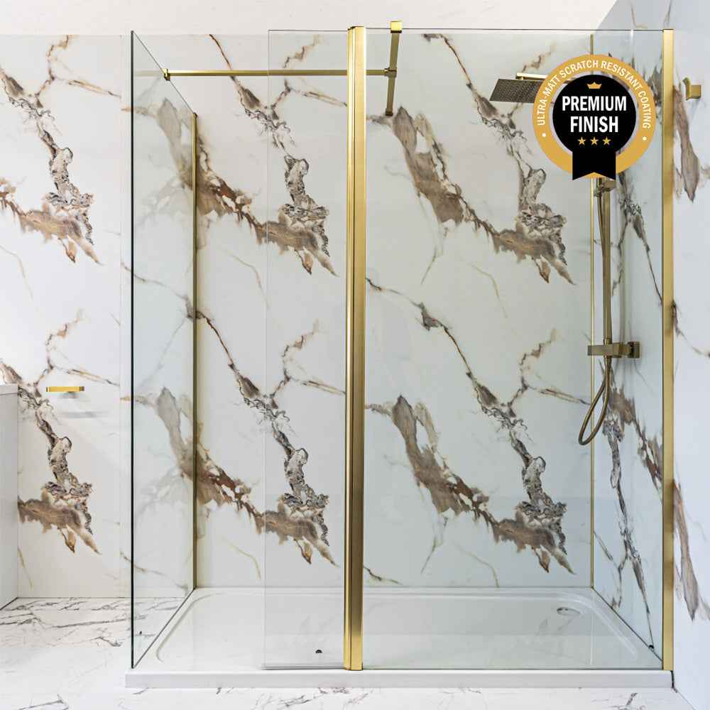 10mm Calacatta Marble Ultra Matt Shower Panel 1M x 2.4M
