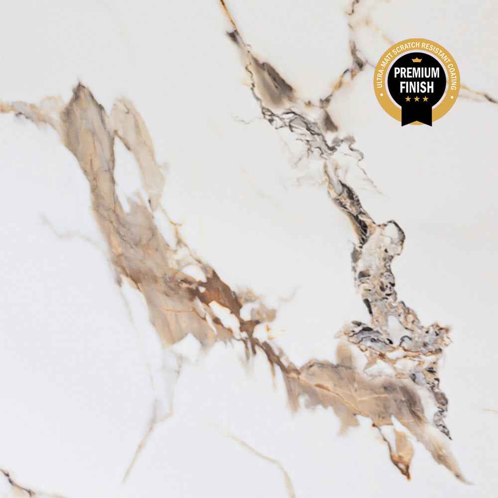 10mm Calacatta Marble Ultra Matt Shower Panel 1M x 2.4M
