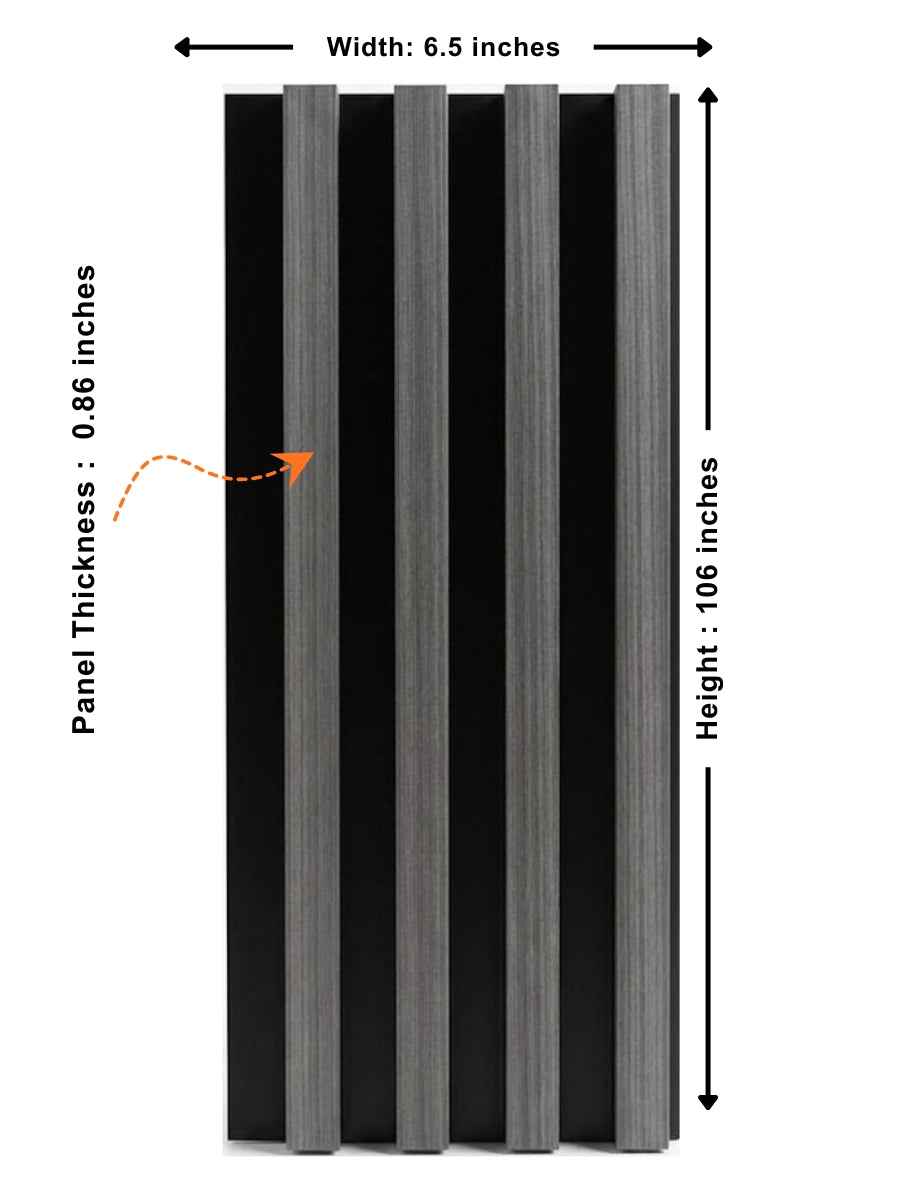 Carborn Gray WPC Fluted 3D Wall Panels |  42.9 sq. ft./Box