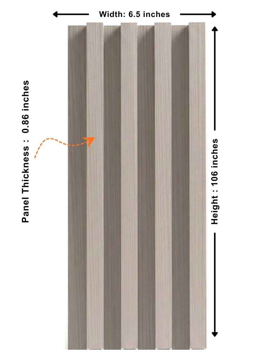 Nordic Birch WPC Fluted 3D Wall Panels |  42.9 sq. ft./Box