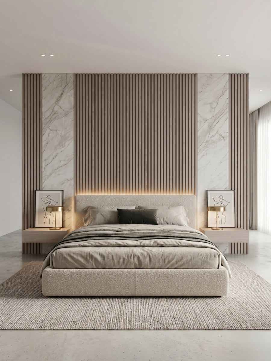 Nordic Birch WPC Fluted 3D Wall Panels |  42.9 sq. ft./Box