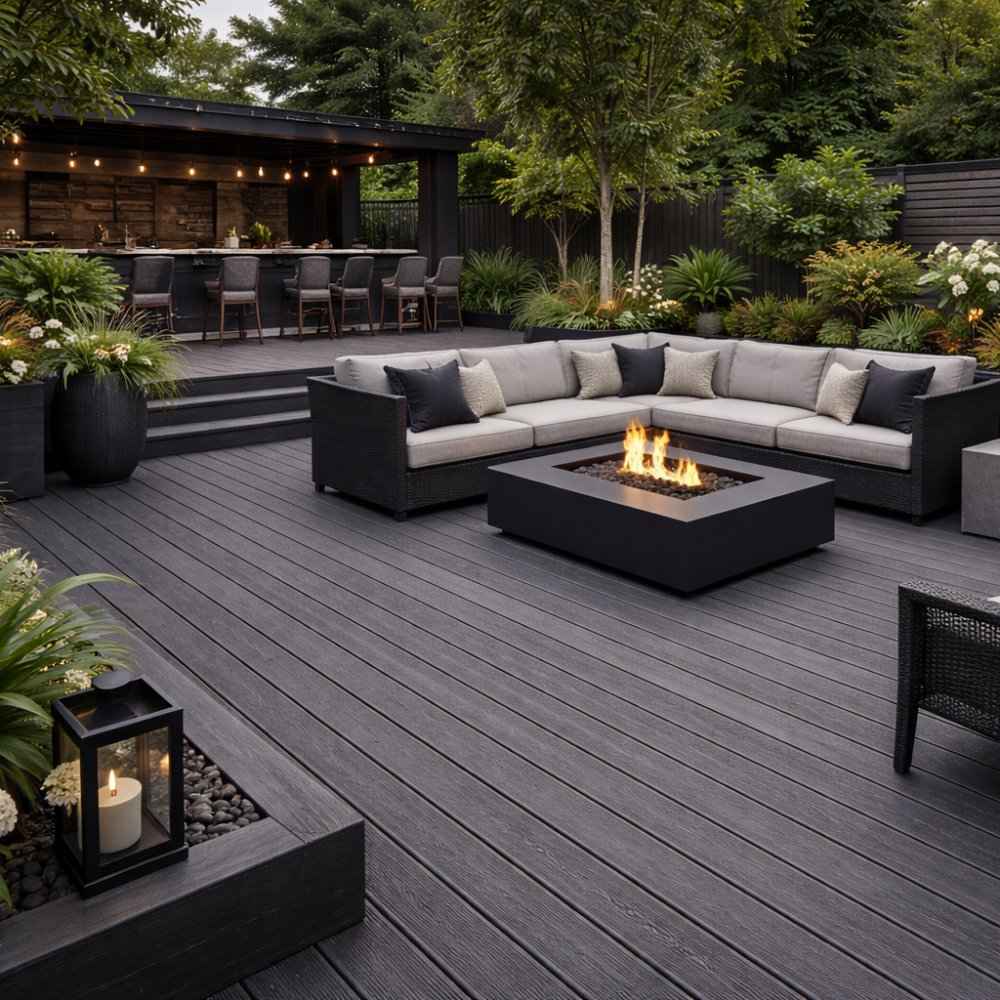 3.6M Charcoal Composite Decking Board