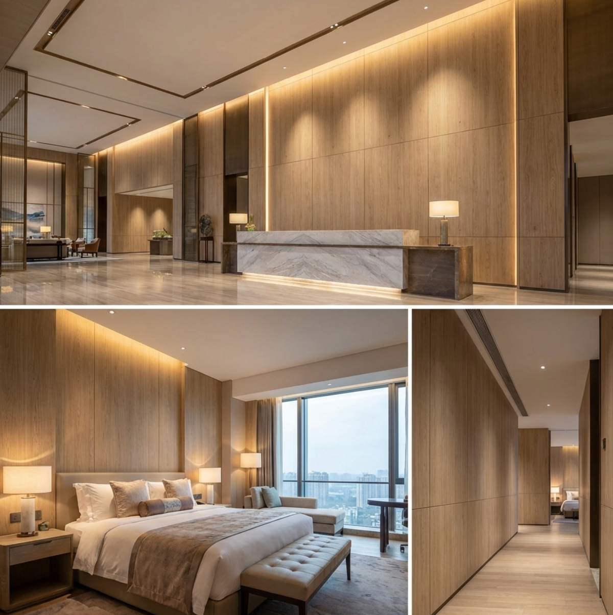 Commercial Grade White Oak Veneer Wall Panels | 108" x 48" | Waterproof & Bendable
