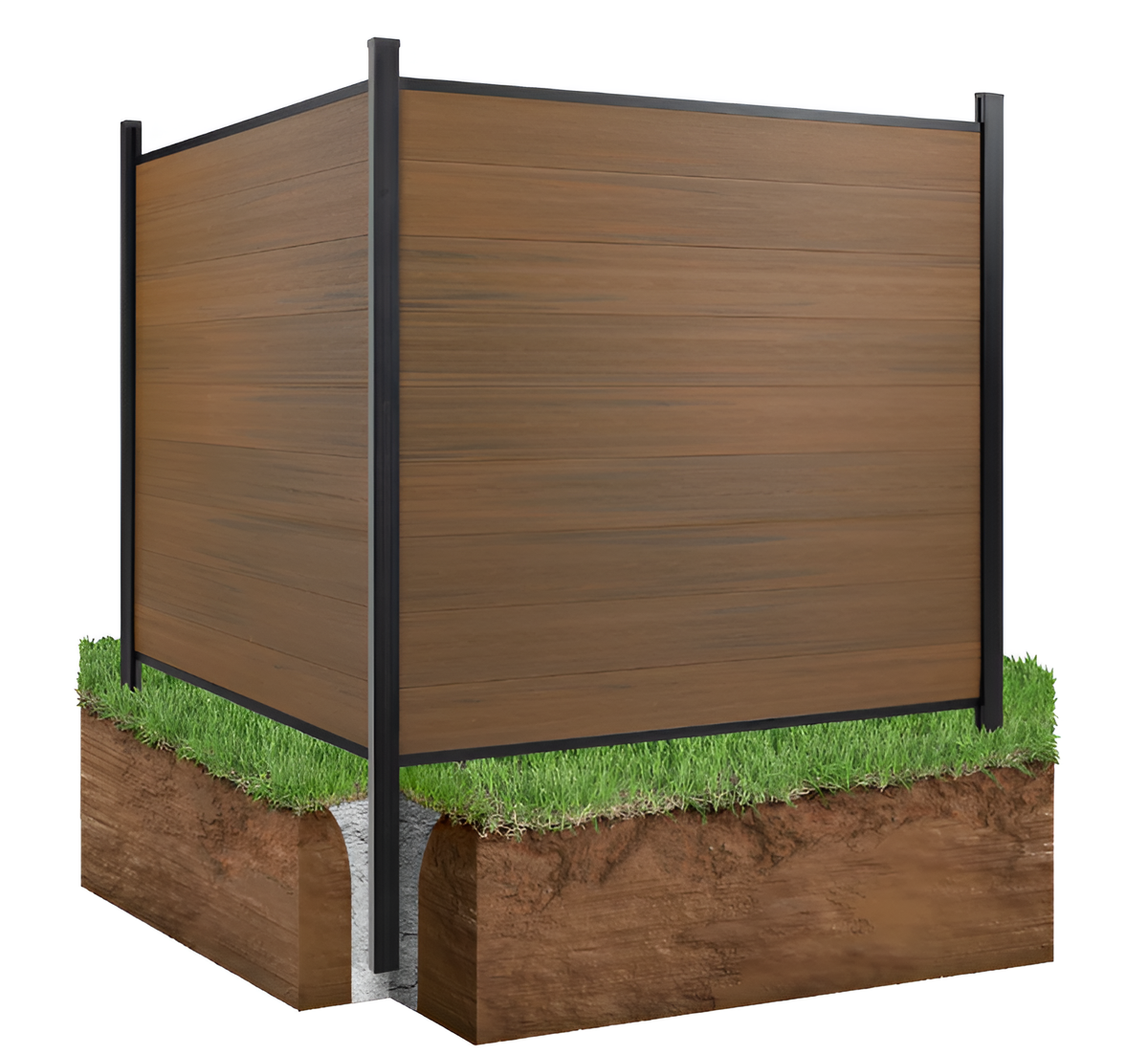 Composite Fence Co-Extrusion Wholesale Price -Walnut - Wall Forma
