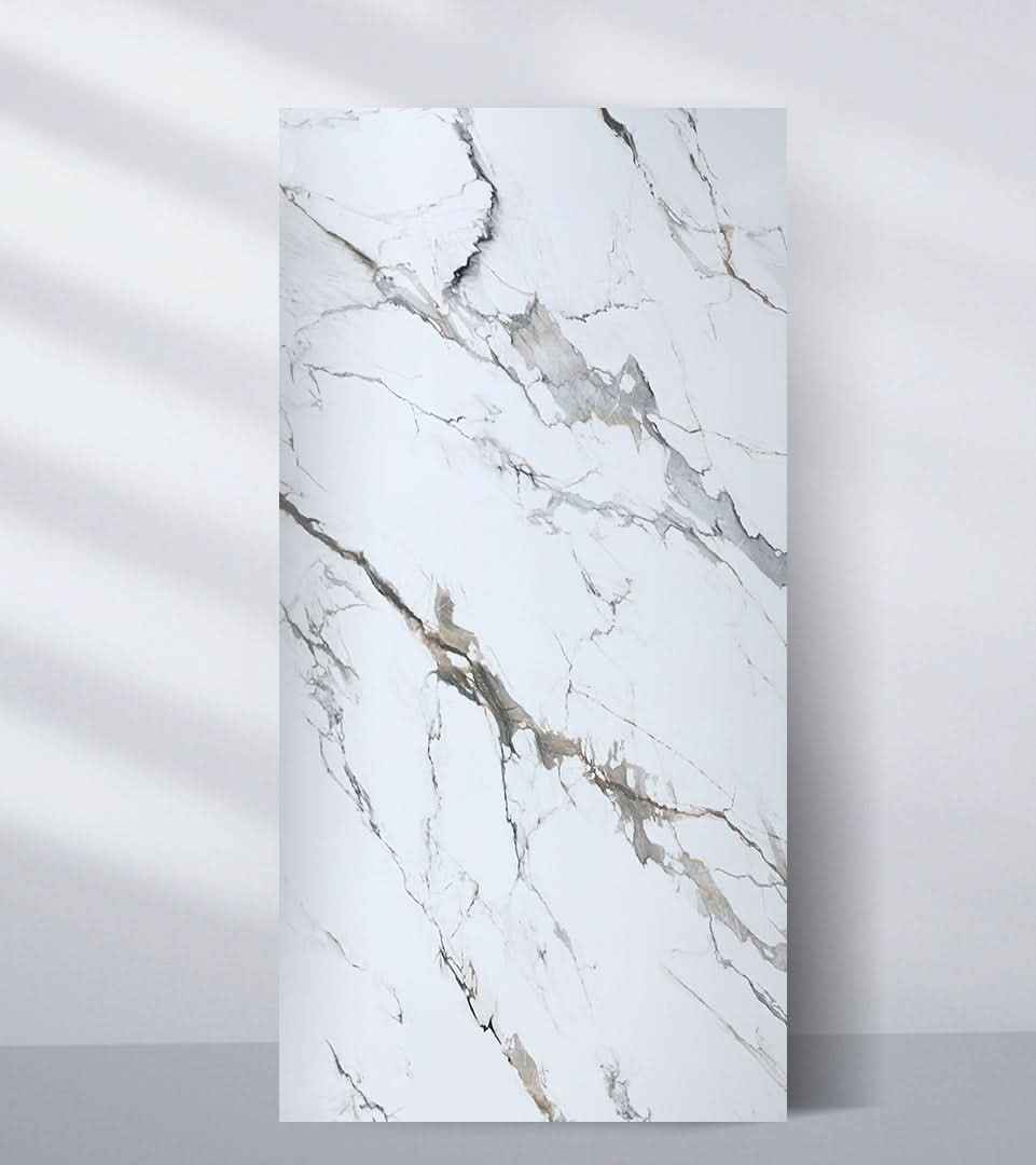 Moonlit Vein Marble PVC Wall Panel - Waterproof (4x8 ft, 32 sq. ft)