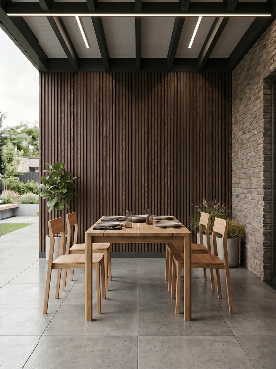 Dark Brown Premium Composite Exterior Cladding Boards - Wall Forma