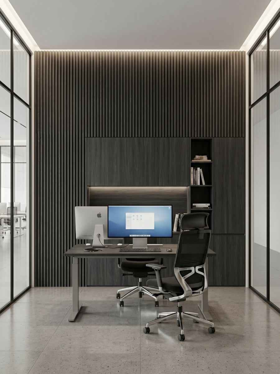Dark Smoky Oak WPC Fluted 3D Wall Panels | 42.9 sq. ft./Box