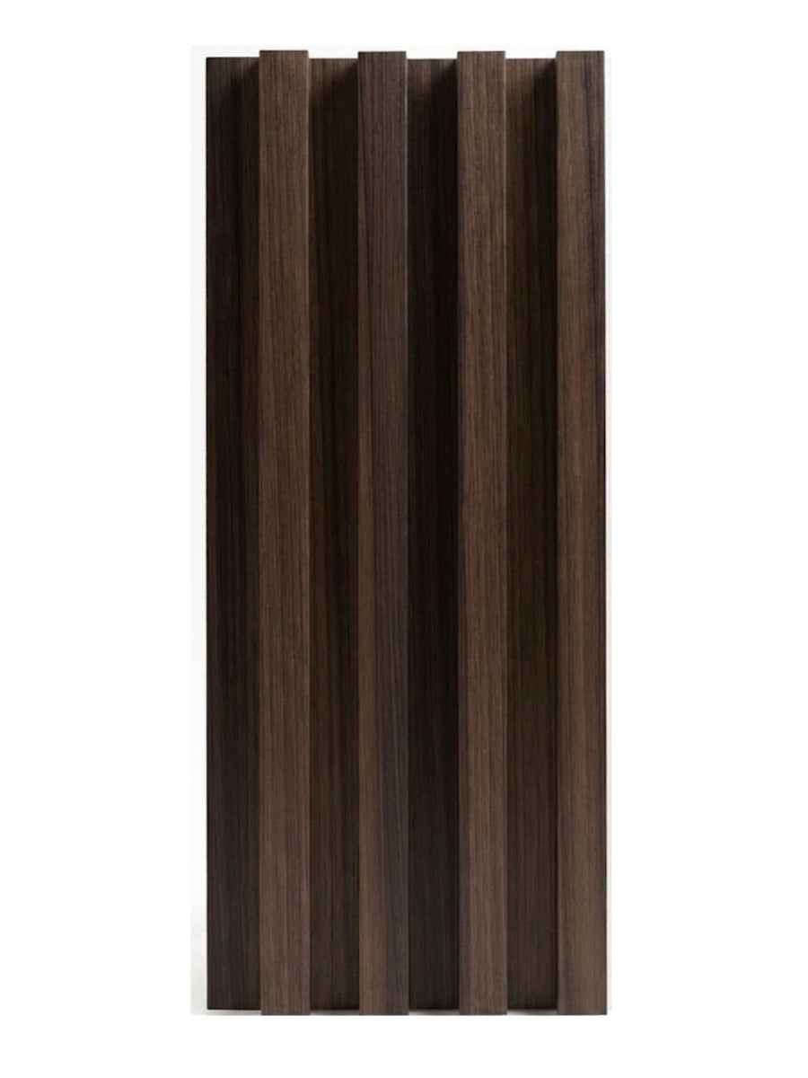 Dark Walnut Oak WPC Fluted 3D Wall Panels |  42.9 sq. ft./Box