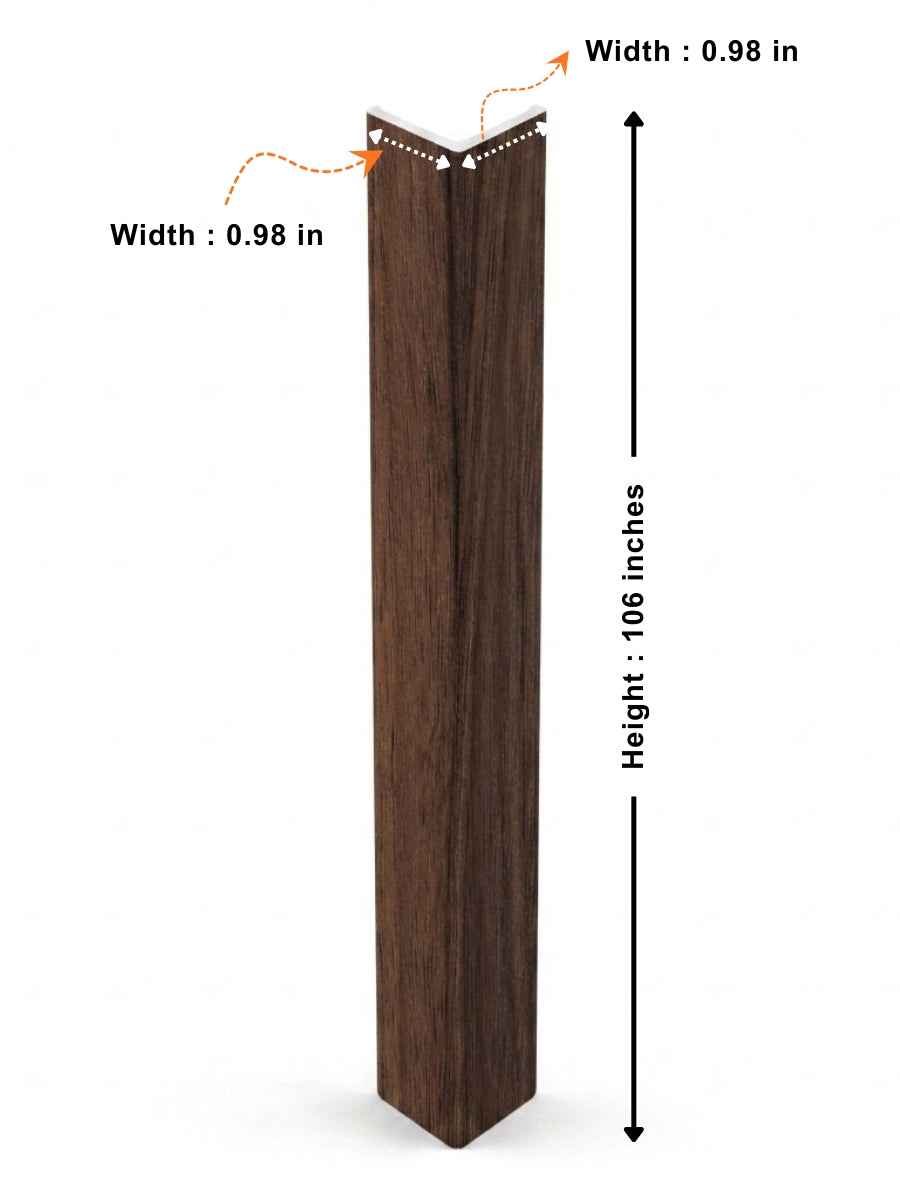 Dark Walnut Oak WPC Fluted 3D Wall Panels |  42.9 sq. ft./Box