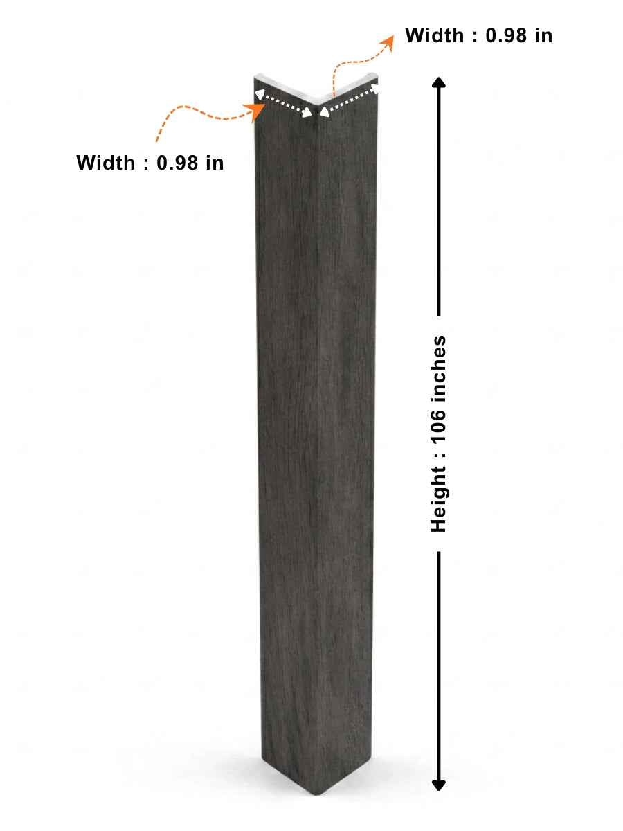 Dark Smoky Oak WPC Fluted 3D Wall Panels | 42.9 sq. ft./Box