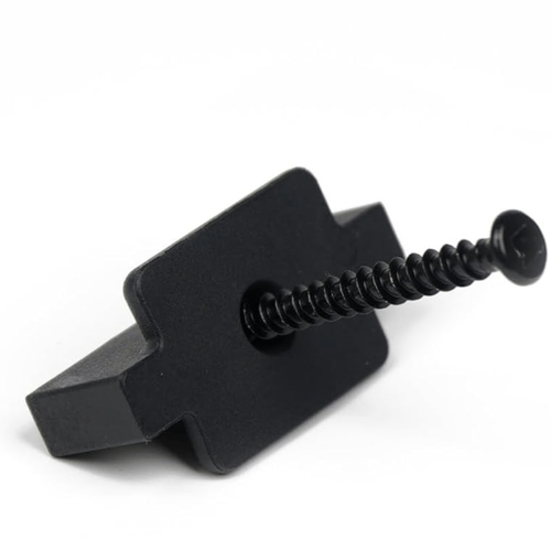 Black Composite Decking Nylon Fixing Clips & Screws (Pack of 100)