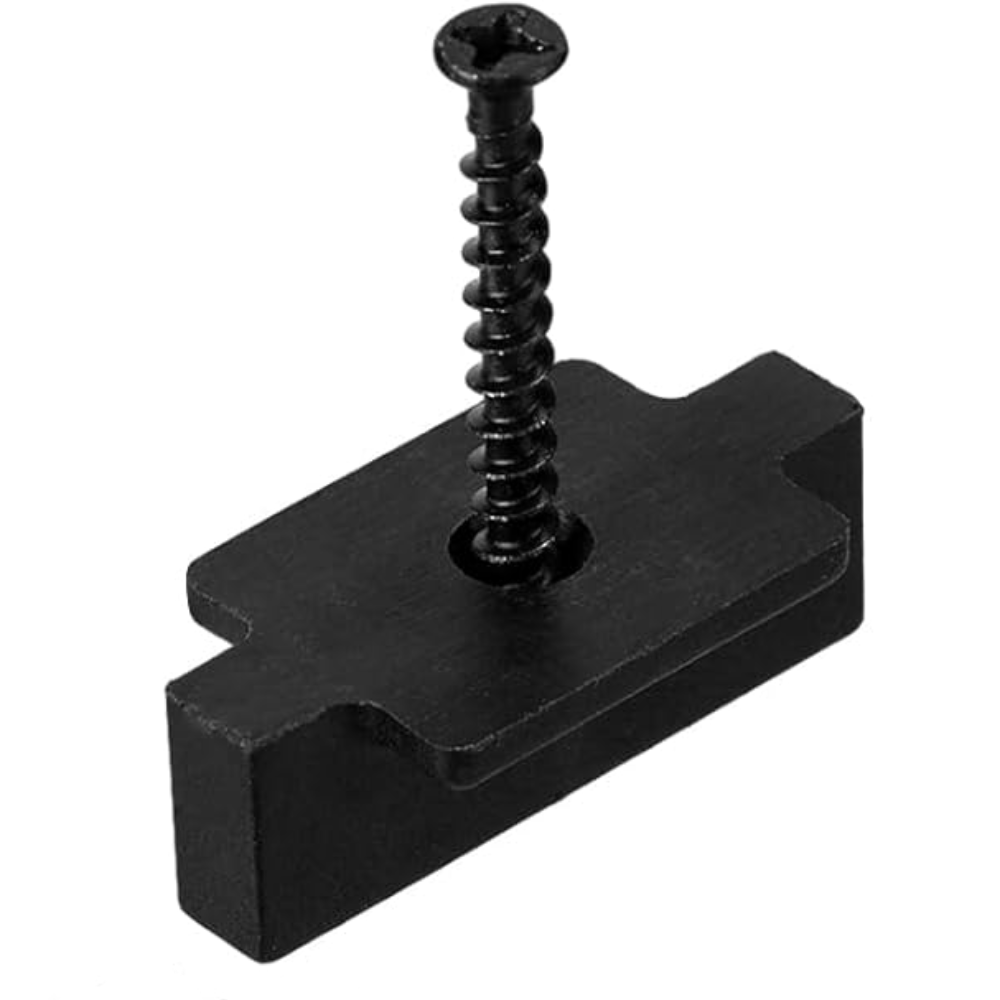 Black Composite Decking Nylon Fixing Clips & Screws (Pack of 100)
