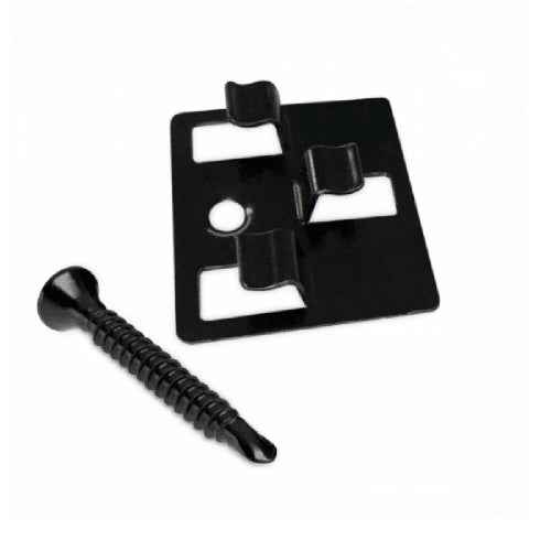 3mm Black Composite Decking Steel Clips & Screws (Pack of 100)