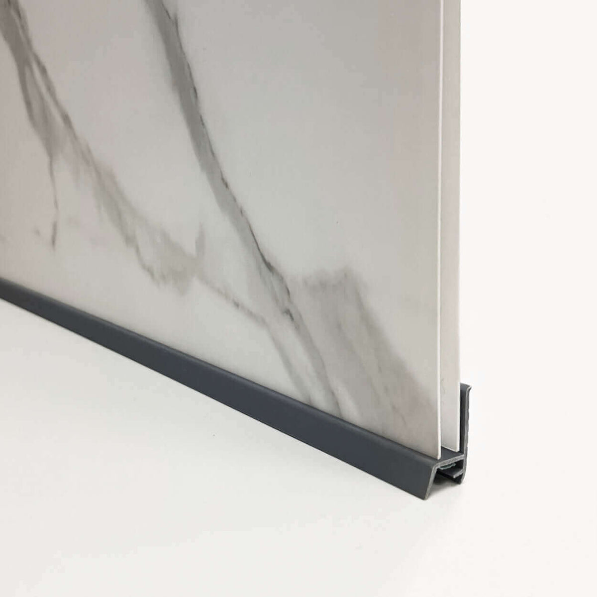 Grey EasySeal? Shower Tray & Bath Trim (2.4M) - Wall Forma