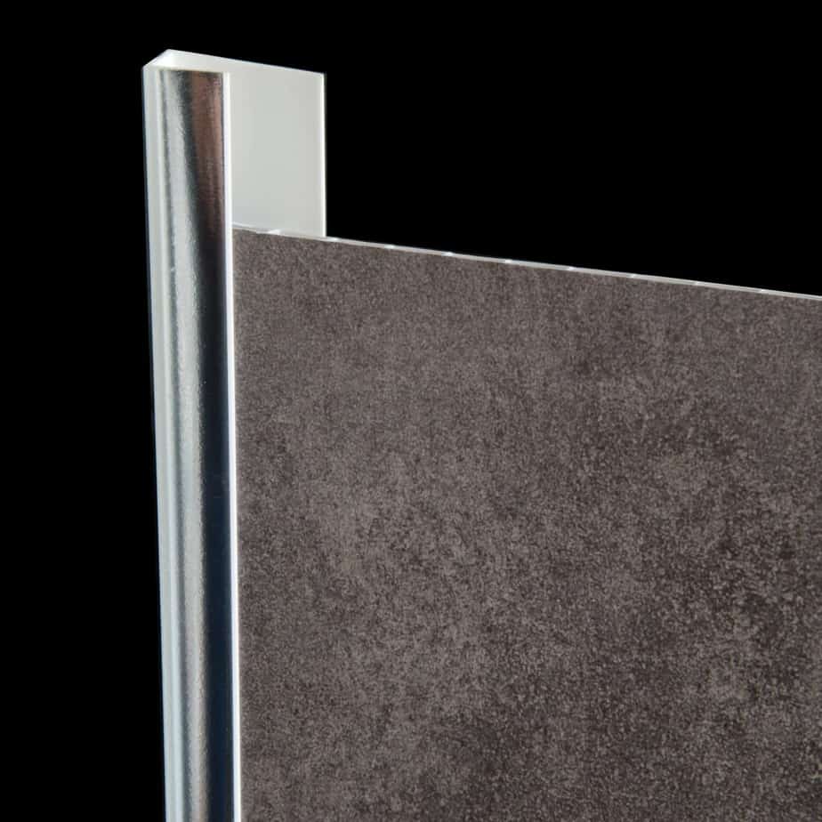 5mm Chrome End Cap Trim - Wall Forma