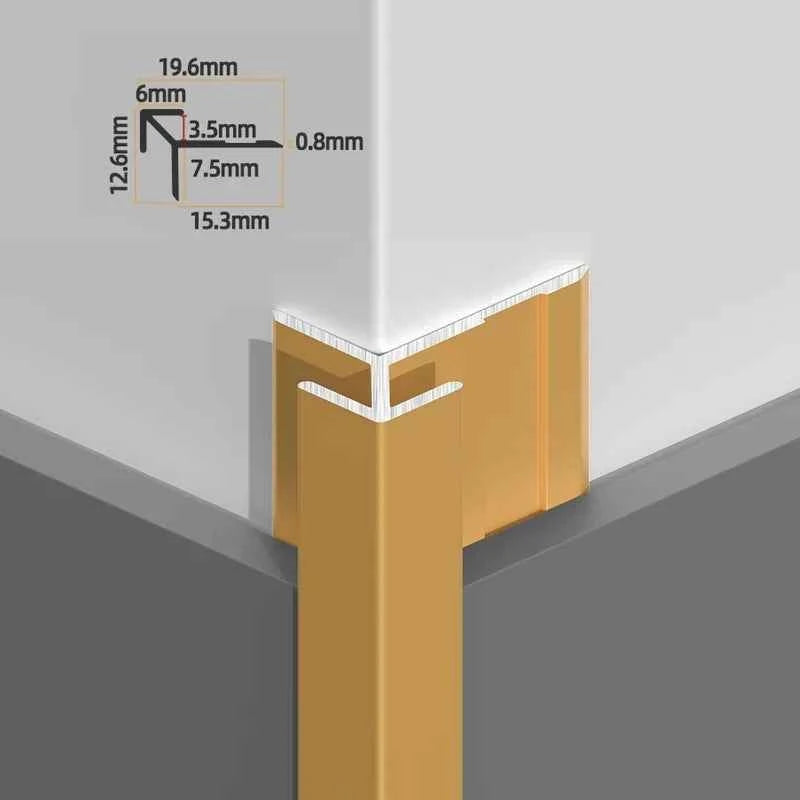 Aluminum Wall Panel Trim Outside Corner: Durable Metal Edge Strips for Stylish Wall Panels