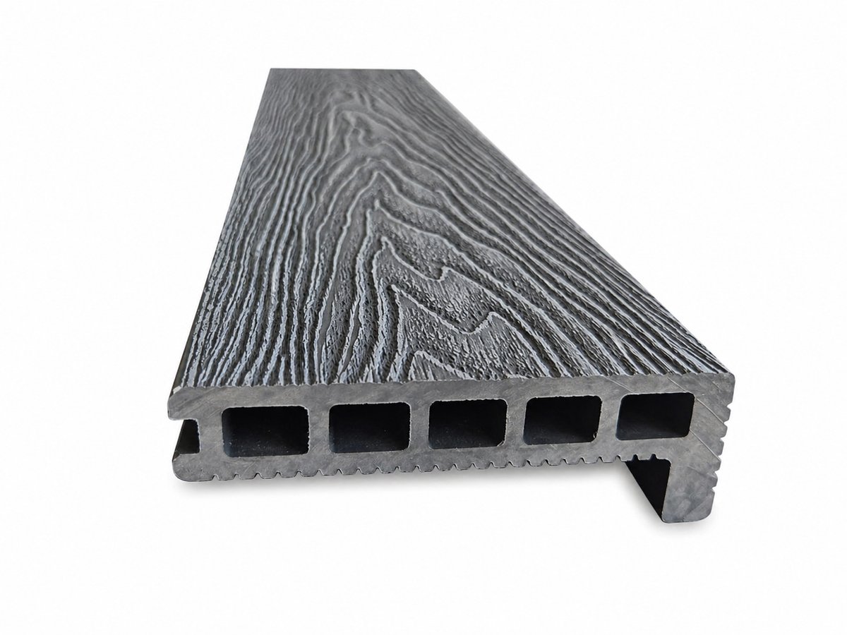 3.6M Grey Composite Decking Step Board - Wall Forma