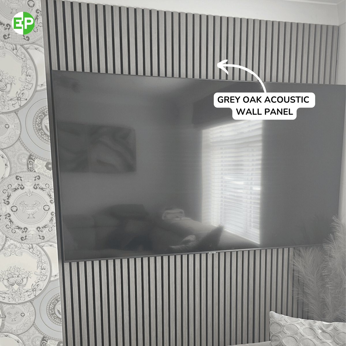 Grey Oak Acoustic Wall Panel - Wall Forma