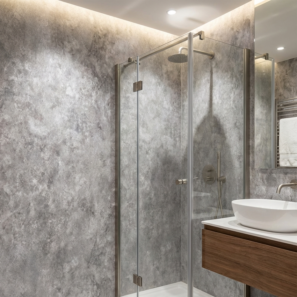 Gray Stone Panels - Waterproof Rough Texture PVC Sheets - Wall Forma
