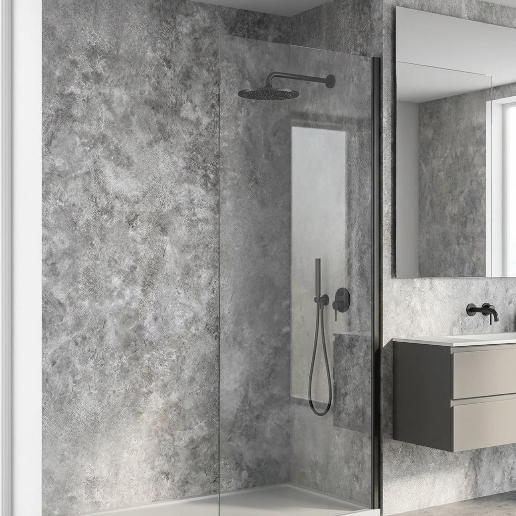 Gray Stone Panels - Waterproof Rough Texture PVC Sheets - Wall Forma