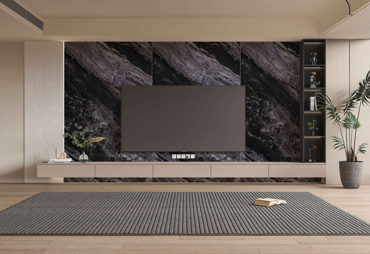 Noir Vein Marble PVC Wall Panel - Waterproof (4x8 ft, 32 sq. ft)