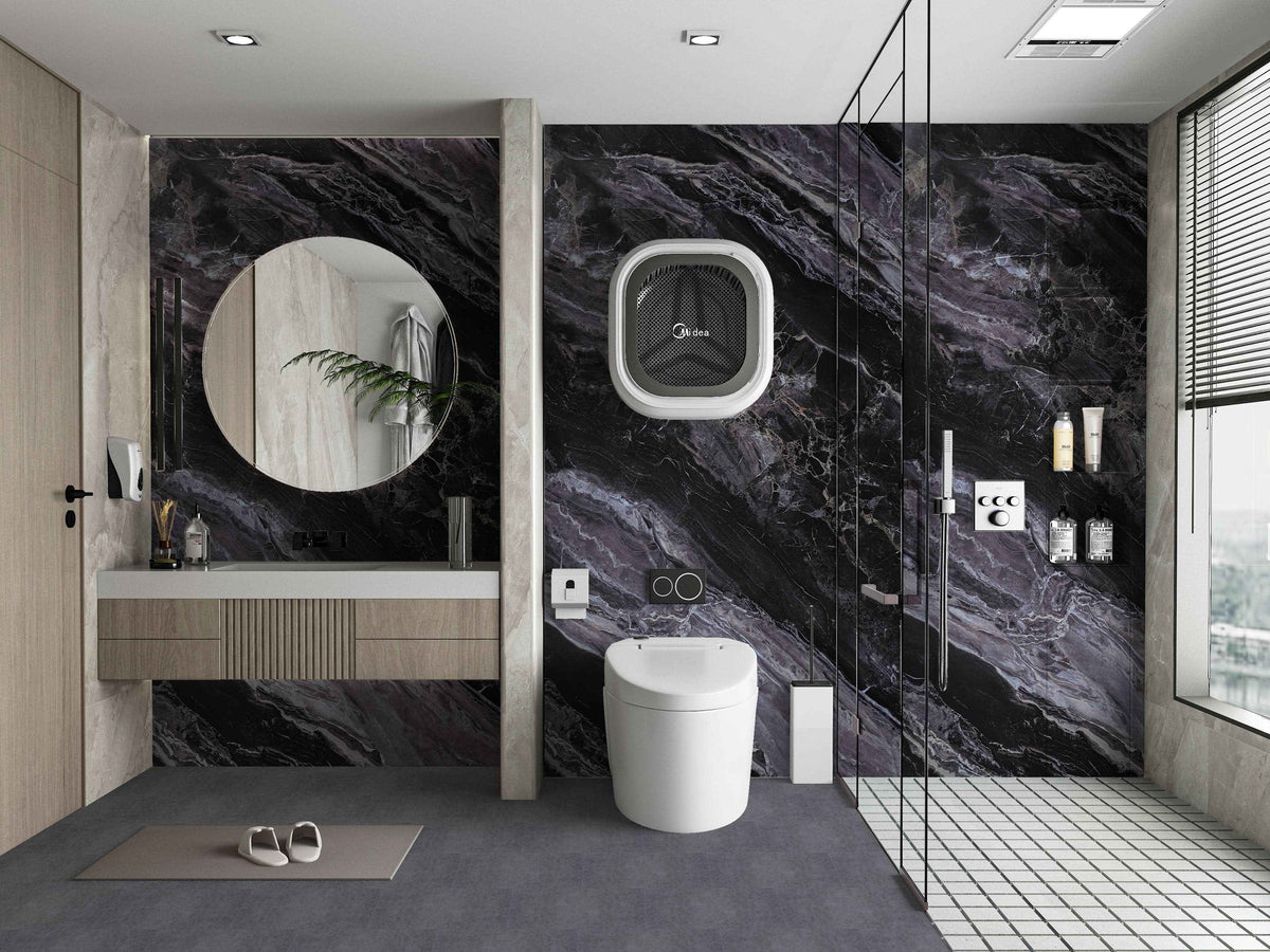 Noir Vein Marble PVC Wall Panel - Waterproof (4x8 ft, 32 sq. ft)