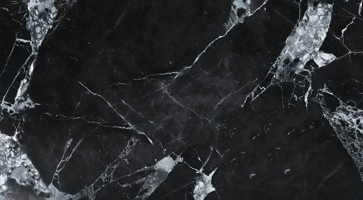 Black and White Marble PVC Wall Panel - Waterproof (4x8 ft, 32 sq. ft) - Wall Forma