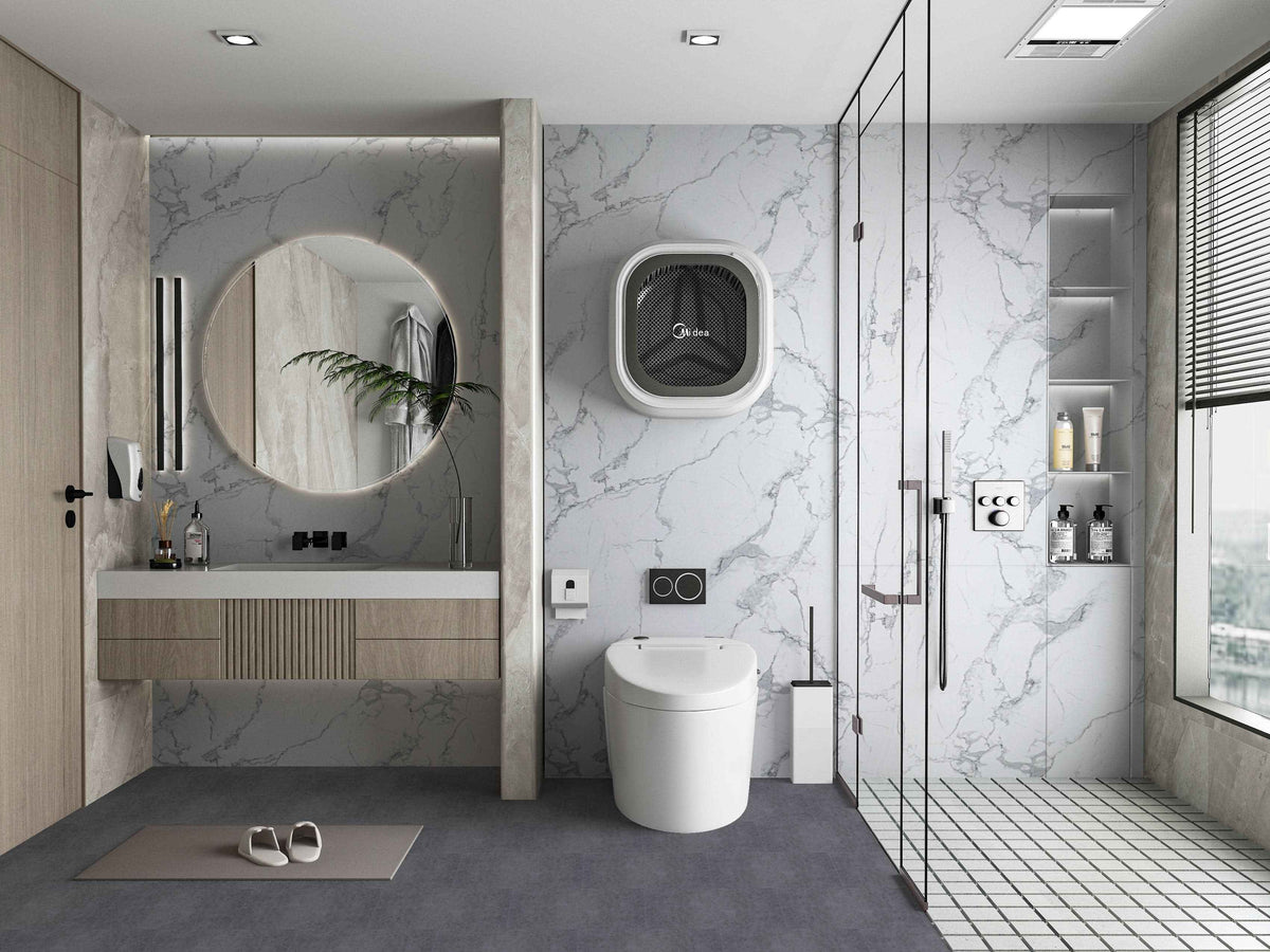 White Gray Pearl Marble PVC Wall Panel - Waterproof (4x8 ft, 32 sq. ft)