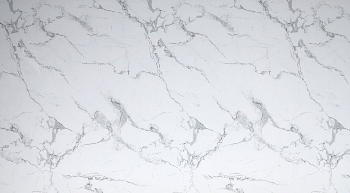 White Gray Pearl Marble PVC Wall Panel - Waterproof (4x8 ft, 32 sq. ft) - Wall Forma