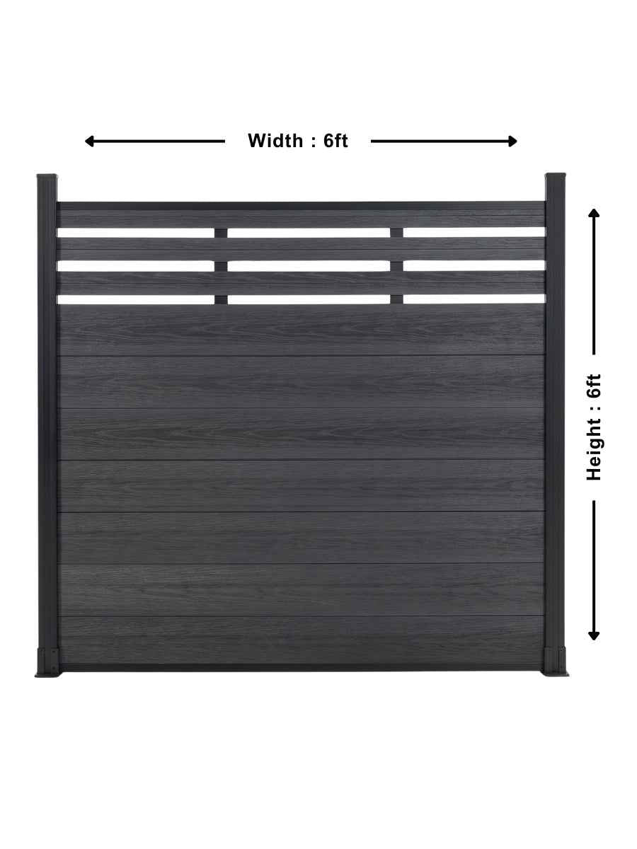 Top Lattice Privacy Composite Fence Wholesale Price  - Black