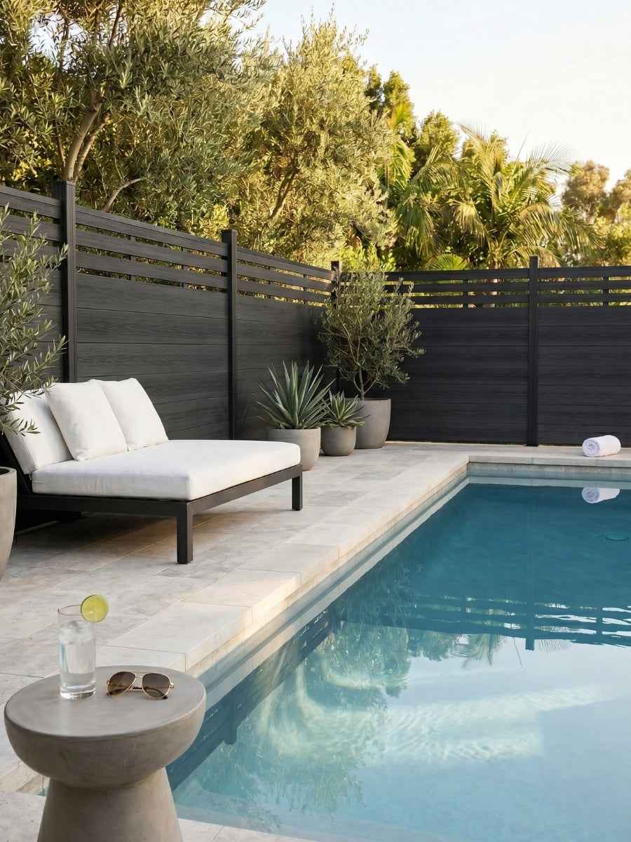 Top Lattice Privacy Composite Fence Wholesale Price  - Black