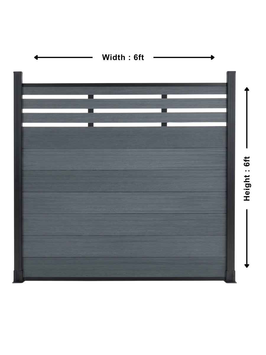 Top Lattice Privacy Composite Fence Wholesale Price  - Light Gray