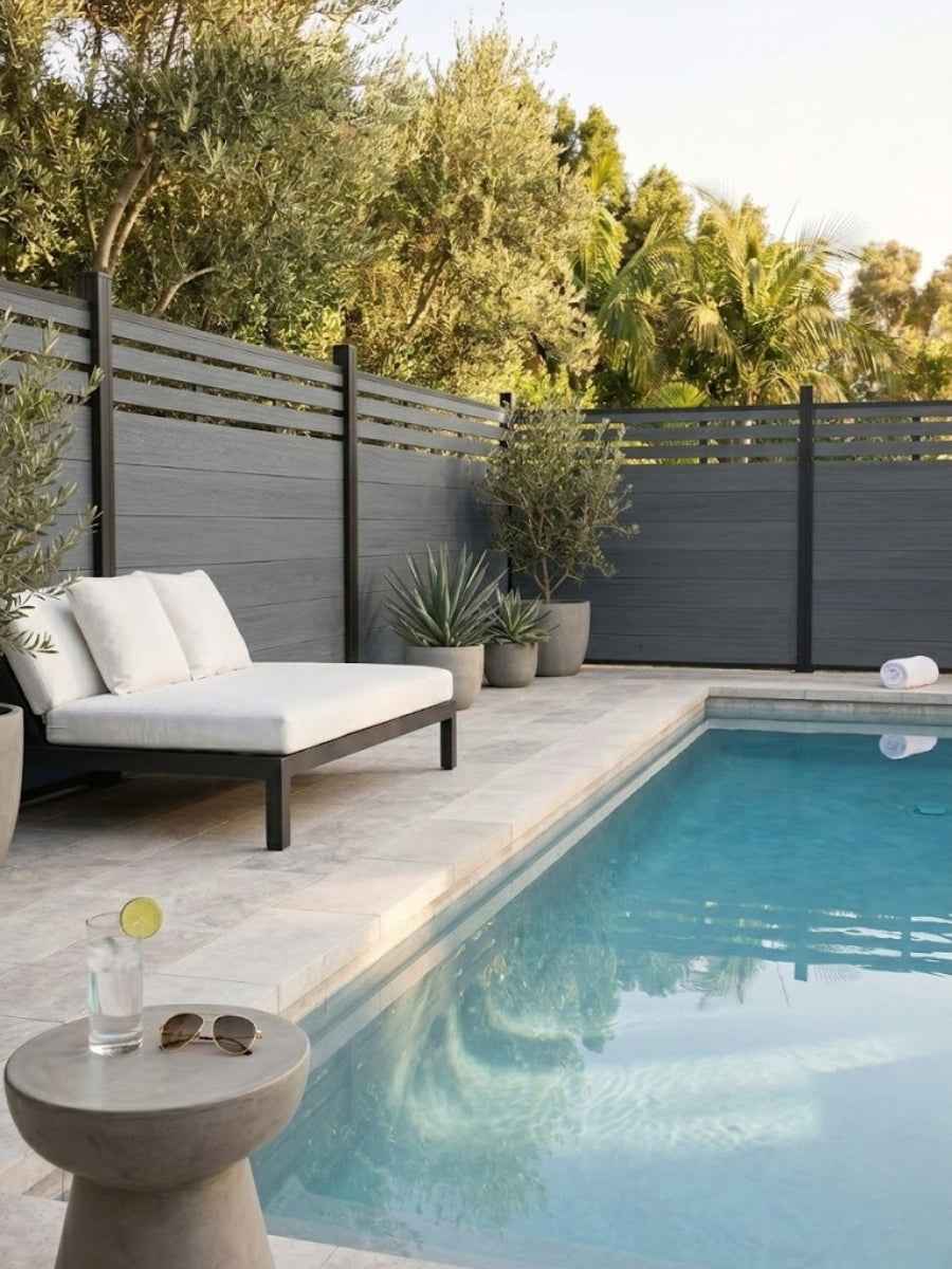 Top Lattice Privacy Composite Fence Wholesale Price  - Light Gray