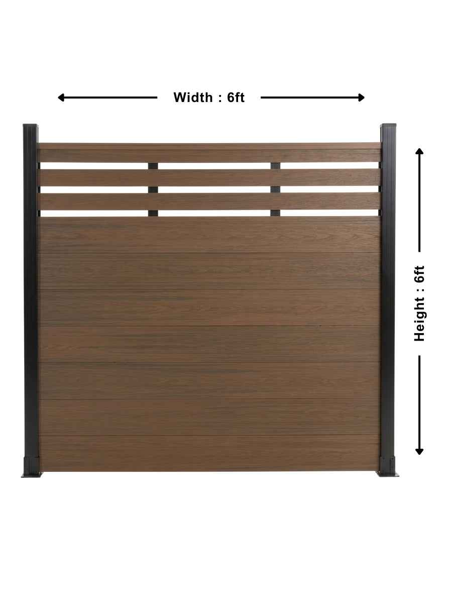 Top Lattice Privacy Composite Fence Wholesale Price  - Walnut