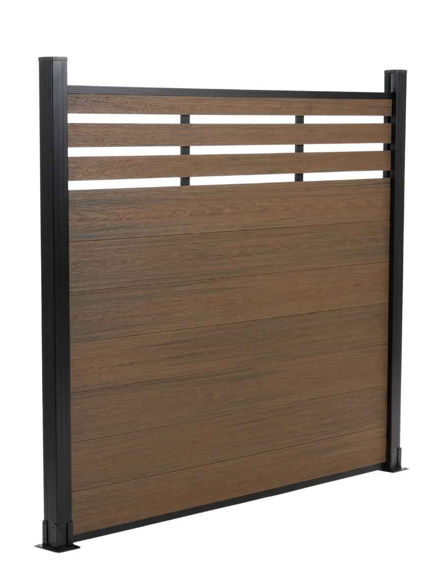 Top Lattice Privacy Composite Fence Wholesale Price  - Walnut